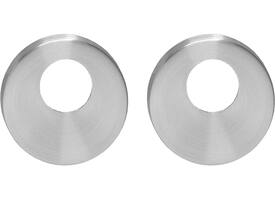 Rondcilinderrozetten verdekt ø55x8mm met nokken rvs circulair geborsteld