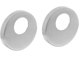 Rondcilinderrozetten verdekt ø53x8mm met nokken rvs