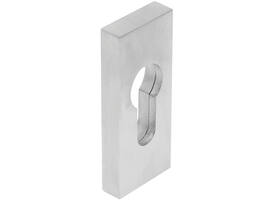 Veiligheid schuifrozet rechthoekig 69x30x9mm profielcilindergat rvs