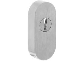 SKG2 veiligheid schuifrozet ovaal 73x33x15mm met sleufplaatje incl. blindklinkmoeren rvs