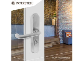 SKG3 veiligheidsbeslag ovaal 250x50mm kruk/kruk Rond met veerconstructie profielcilindergat 72mm met kerntrekbeveiliging rvs
