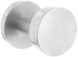 Knoprozet verdekt ø55x8mm met nokken en vaste knop plat met wisselstift rvs