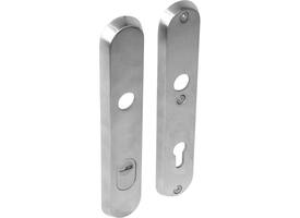 SKG3 veiligheidsschilden ovaal 250x50mm profielcilindergat 92mm met kerntrekbeveiliging rvs