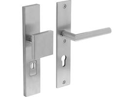 SKG3 veiligheidsbeslag rechthoekig 250x50mm greep/kruk Jura profielcilindergat 72mm met kerntrekbeveiliging rvs