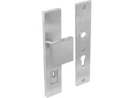 SKG3 veiligheidsschilden rechthoekig 250x50mm met greep profielcilindergat 92mm met kerntrekbeveiliging rvs