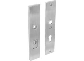 SKG3 veiligheidsschilden rechthoekig 250x50mm profielcilindergat 72mm met kerntrekbeveiliging rvs