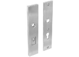 SKG3 veiligheidsschilden rechthoekig 250x50mm profielcilindergat 92mm met kerntrekbeveiliging rvs