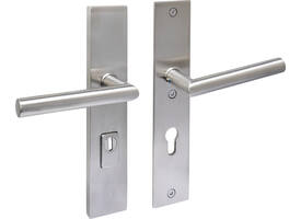 SKG3 veiligheidsbeslag rechthoekig 250x50mm kruk/kruk Jura met veerconstructie profielcilindergat 72mm met kerntrekbeveiliging rvs