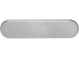 Briefplaat ovaal 340x80mm verdekt rvs