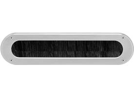 Tochtwering ovaal 340x80mm rvs