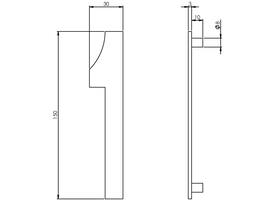 Huisnummer 1 150mm rvs