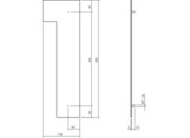 Huisnummer 1 XXL 500mm rvs
