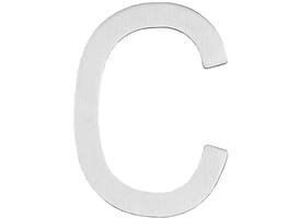 Huisletter C 100mm rvs