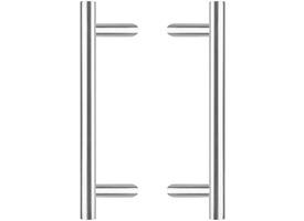 Deurgrepen T-schuin 700x85x25mm hart op hart 500mm rvs