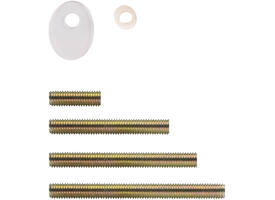 Bevestigingsset L tbv deurgrepen T-45° doorgaand paarsgewijs voor hout / glas / pvc / aluminium, deurdikte 10-65mm