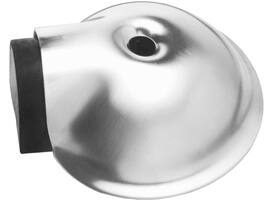Deurstop bol ø67x24mm met nokken vloermontage rvs