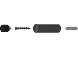 Deurstop ø22x80mm wandmontage rvs