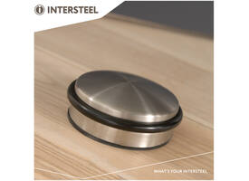 Deurstop Rondo ø100x50mm, aanslag hoogte 31mm rvs