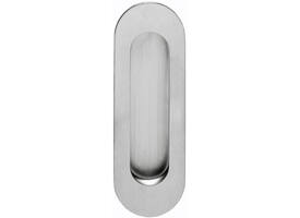 Schuifdeurkom ovaal 120x40mm verdekt rvs