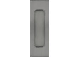 Schuifdeurkom rechthoekig 120x40mm met ovale achterkast, verdekt rvs