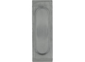 Schuifdeurkom rechthoekig 120x40mm met ovale achterkast, verdekt rvs