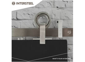 Schuifdeursysteem 2x1 meter met hangrollen open wiel top 155mm rvs