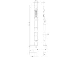 Kantschuif (geheel RVS ) 25mm/150mm RVS