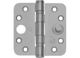 SKG3 Kogellagerscharnier afgerond 3,5" (89x89x3mm) inclusief schroeven 4,5x45mm rvs