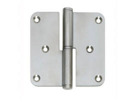 Paumelle DIN rechts afgerond 3,5" (89x89x2,5mm) rvs
