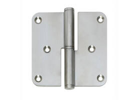 Paumelle DIN links afgerond 3,5" (89x89x2,5mm) rvs