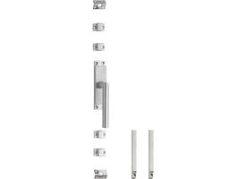 Set kruk-espagnolet rechts Hoek 90° ø19mm incl stangenset 2x 1245mm rvs geborsteld