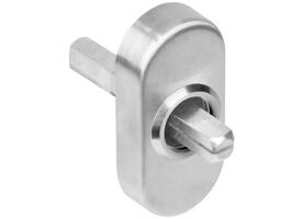 Basisplaat ovaal tbv raamkruk hals ø16, insteeklengte stift 7x35mm rvs