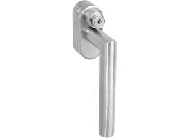 SKG** afsluitbare raamkruk Hoek 90° op vlakke ovale onderplaat met stift 7x40mm rvs