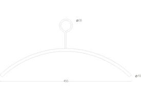Kledinghanger ø10mm met dicht oog rvs