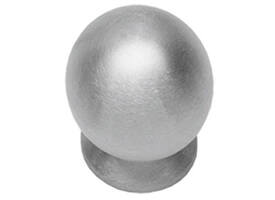 Meubelknop bolrond ø20mm met achterplaat rvs