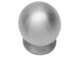 Meubelknop bolrond ø30mm met achterplaat rvs