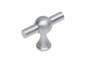 Meubelknop T-vorm conisch 18mm rvs