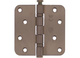 Kogellagerscharnier afgerond 3,5" (89x89x2,5mm) CE inclusief schroeven PVD brons