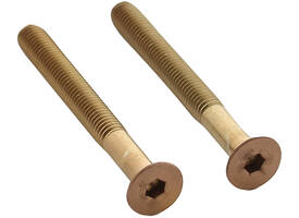 Set van 2 bouten 6-kant M5x48mm rvs PVD koper mat