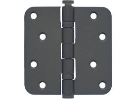 Kogellagerscharnier afgerond 3,5" (89x89x2,5mm) CE inclusief schroeven donker brons