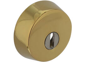 SKG3 veiligheidsrozet rond ø59x18mm tbv oplegsloten met kerntrekbeveiliging PVD messingkleur