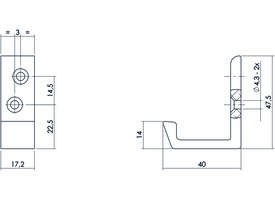 Jashaak met diagonale schroefgaten aluminium