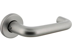 Deurkruk Rond met rozet verdekt ø50x7mm met nokken aluminium F1