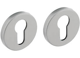 Cilinderrozetten verdekt ø50x7mm met nokken aluminium F1