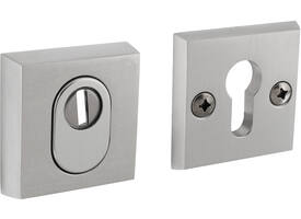 SKG3 veiligheidsrozetten vierkant 60x60x15mm profielcilindergat met kerntrekbeveiliging aluminium F1