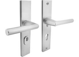 SKG3 veiligheidsbeslag rechthoekig 250x50mm kruk/kruk Jura met veerconstructie profielcilindergat 72mm met kerntrekbeveiliging aluminium F1