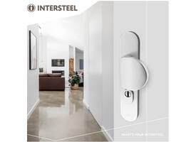 SKG3 veiligheidsbeslag ovaal 250x50mm greep/kruk Rond met veerconstructie profielcilindergat 72mm met kerntrekbeveiliging aluminium F1