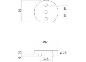 Verhogingsschijf 10mm tbv deurstop 0035.442100