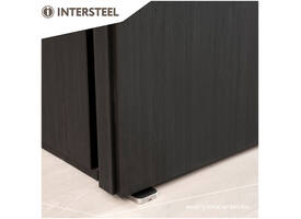 Taatsscharnier 158x47x33mm tbv houten deuren, afdekkappen rvs
