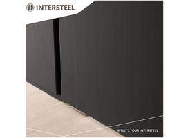 Taatsscharnier 158x47x33mm tbv houten deuren, afdekkappen rvs